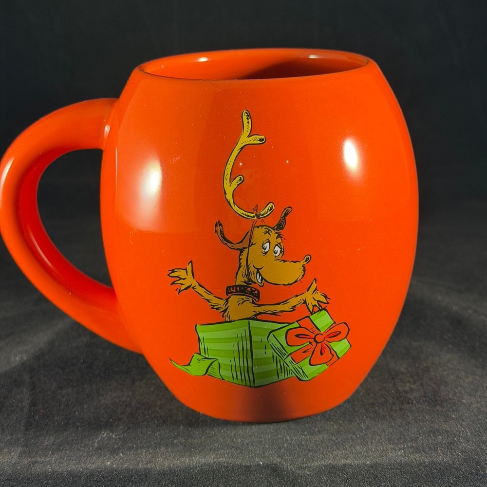 Vandor Dr Seuss The Grinch Max the Dog Orange Ceramic Coffee Mug 2014 18oz - Picture 2 of 4